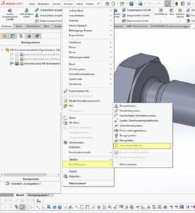 SOLIDWORKS Einstellungen Außengewinde SOLIDWORKS Einstellungen Außengewinde