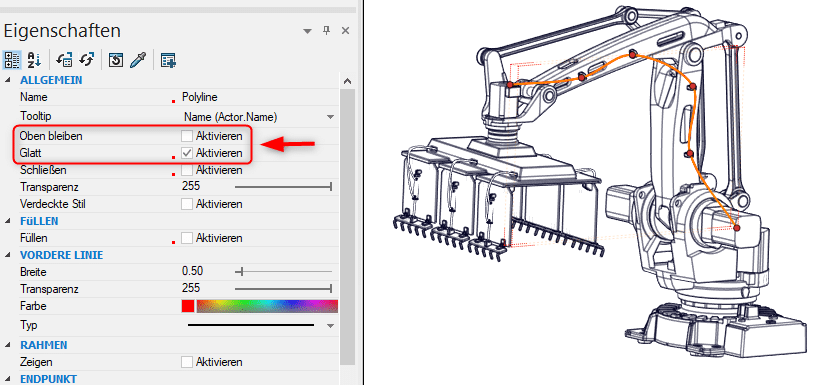 Leitungen_SOLIDWORKS_Composer_erstellen_Polylinie_Spline_Linie