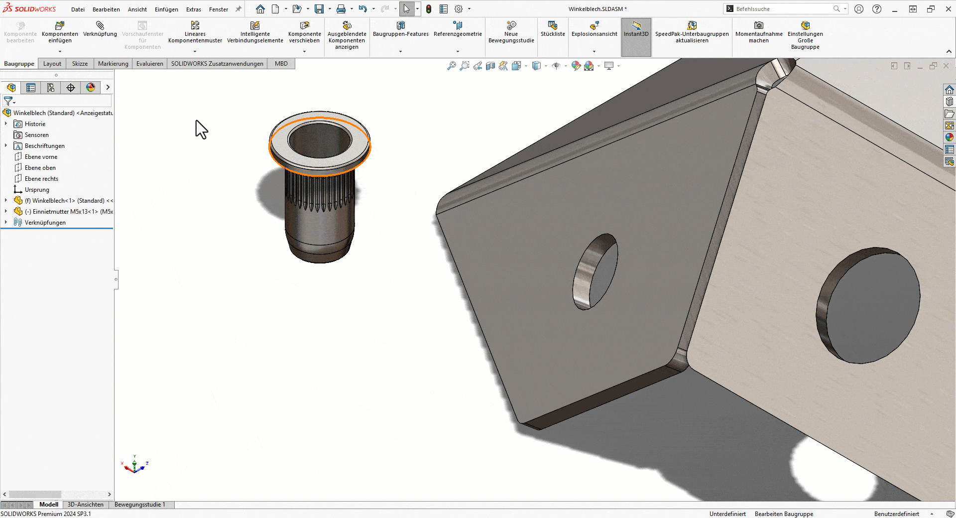 SWX Verknüpfungen - Animation Stufe 1