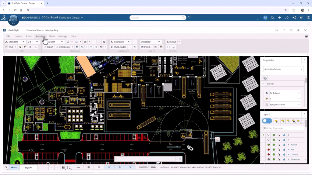 xDraftSight Preview Screen