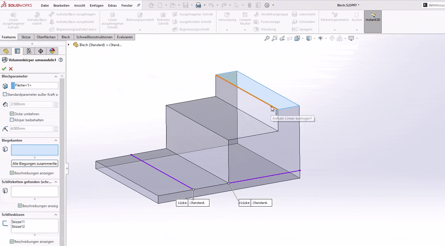 Lieblingsfeature: Zu Blech konvertieren